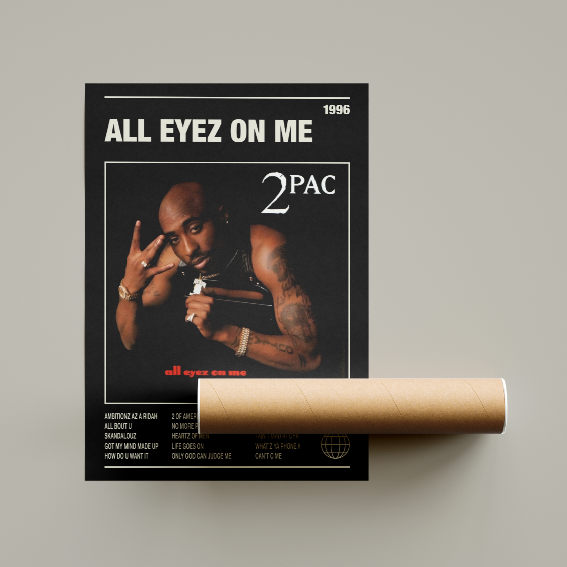 2Pac All Eyez On Me Album Poster United Kingdom