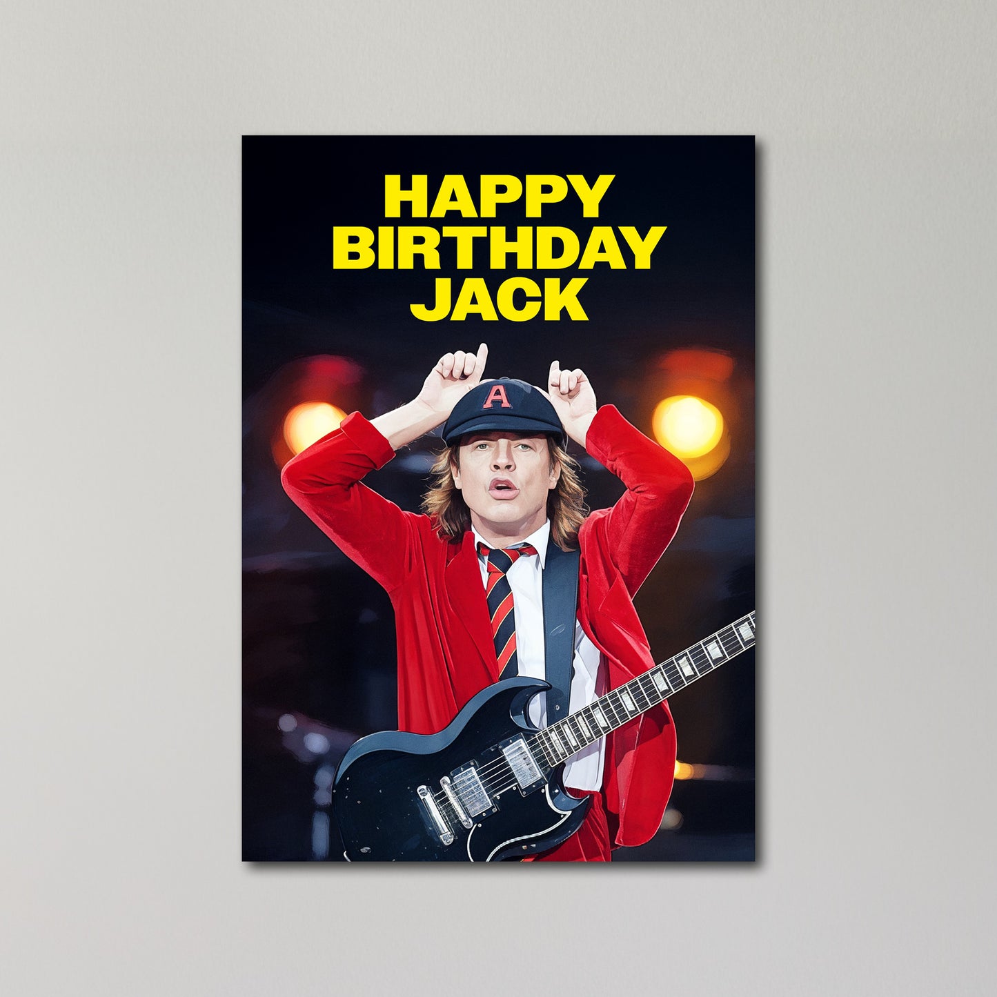 AC/DC Personalised Birthday Card A5
