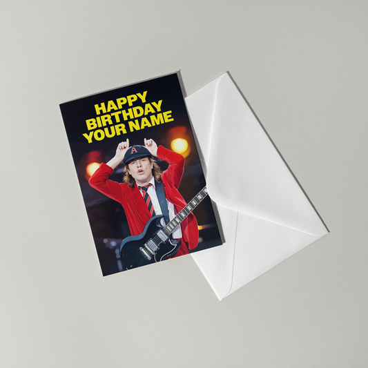 AC/DC Personalised Birthday Card