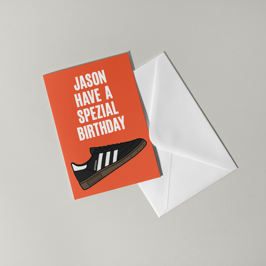 Adidas Spezial Personalised Birthday Card