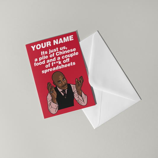 Alan Johnson Peep Show Personalised Greeting Card