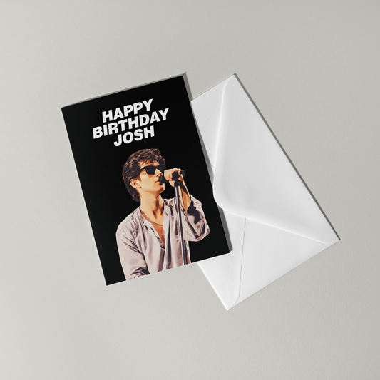 Alex Turner Personalised Birthday Card
