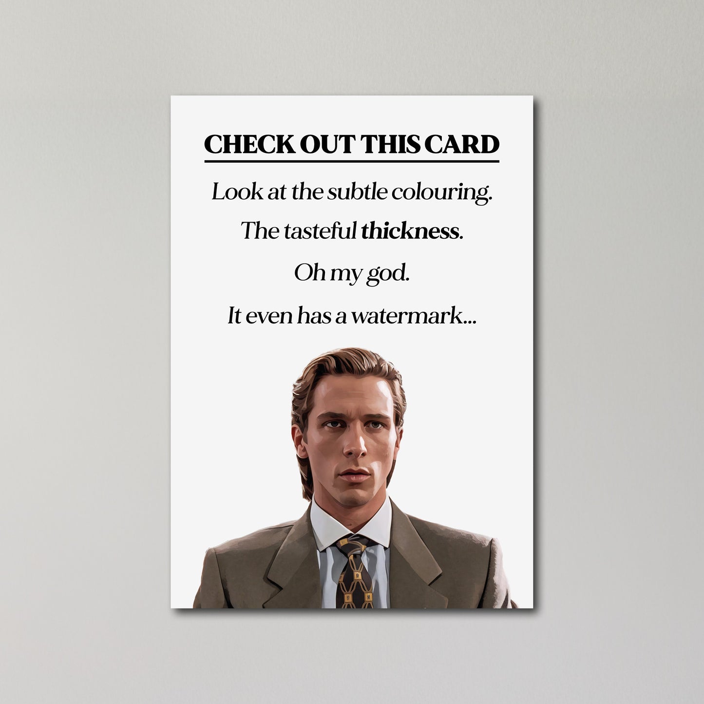 American Psycho Greeting Card
