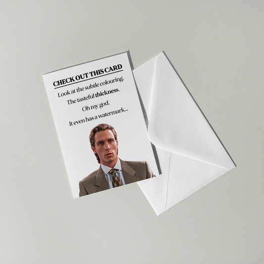 American Psycho Greeting Card