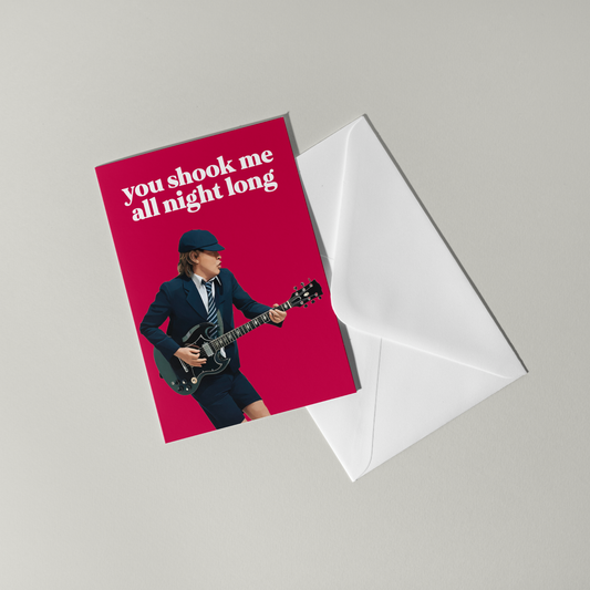 Angus Young ACDC Greeting Card