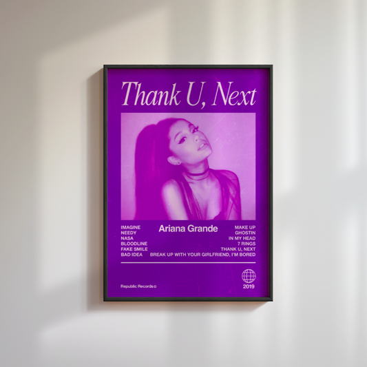 Ariana Grande Thank U Next Album Poster