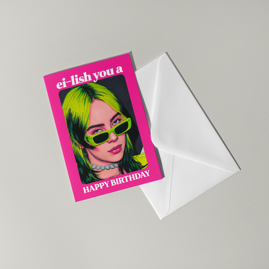 Billie Eilish Birthday Card