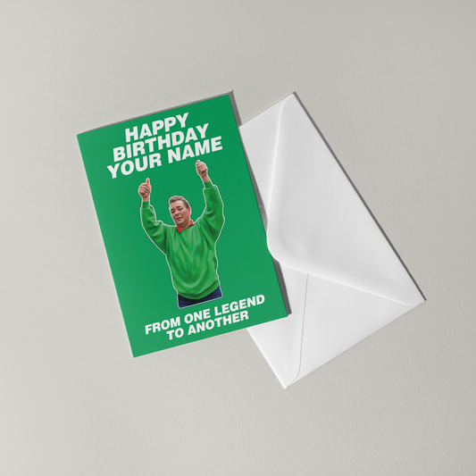 Brian Clough Personalised Birthday Card