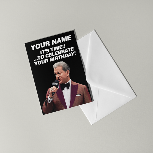 Bruce Buffer Personalised Birthday Card