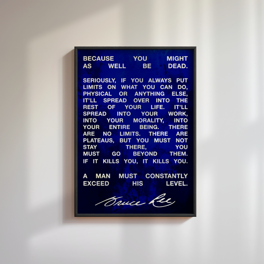 Bruce Lee Quote Print