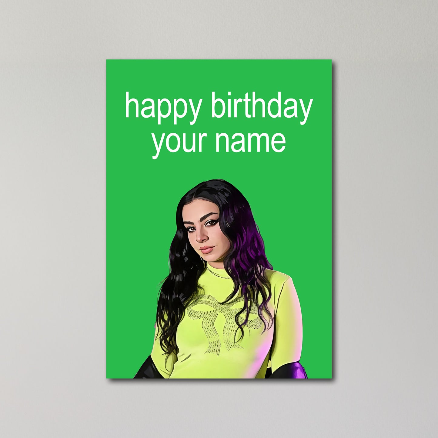 Charli XCX Personalised Birthday Card