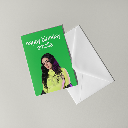 Charli XCX Personalised Birthday Card