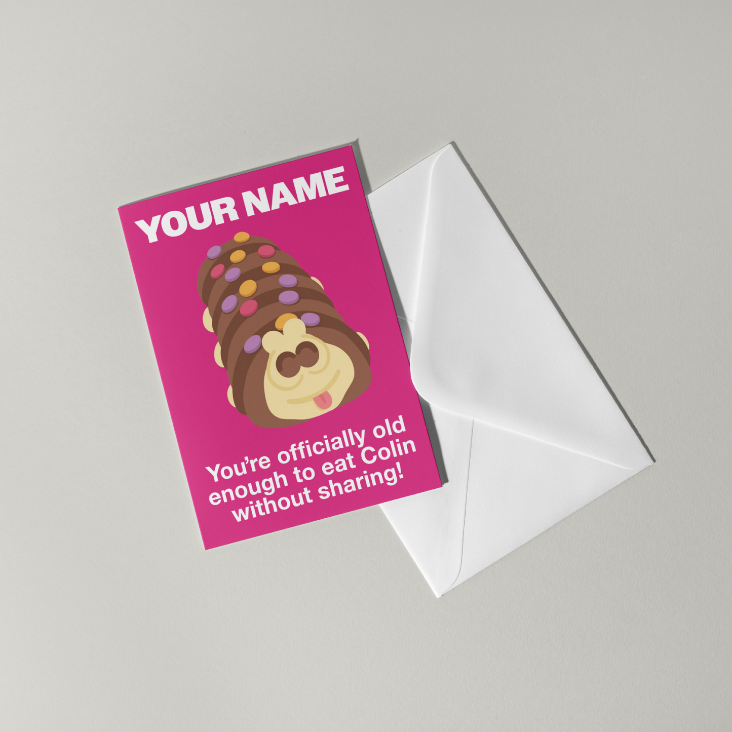 Colin The Caterpillar Personalised Birthday Card