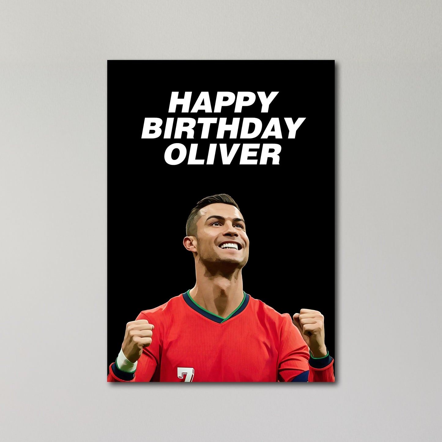 Cristiano Ronaldo Personalised Birthday Card United Kingdom