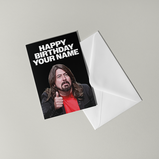 Dave Grohl Personalised Birthday Card