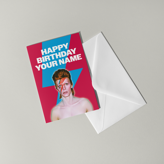 David Bowie Personalised Birthday Card