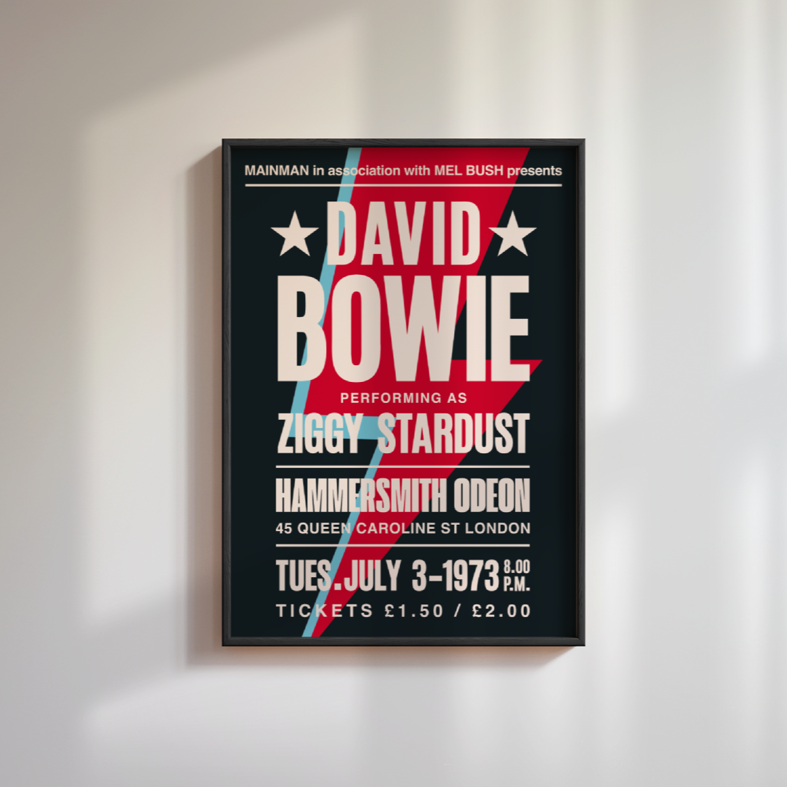 David Bowie Ziggy Stardust Poster