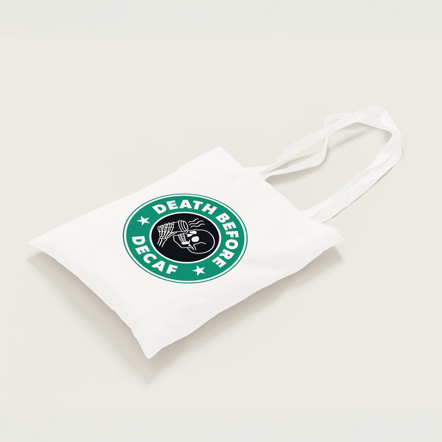 Death Before Decaf Fashion Tote Bag UK