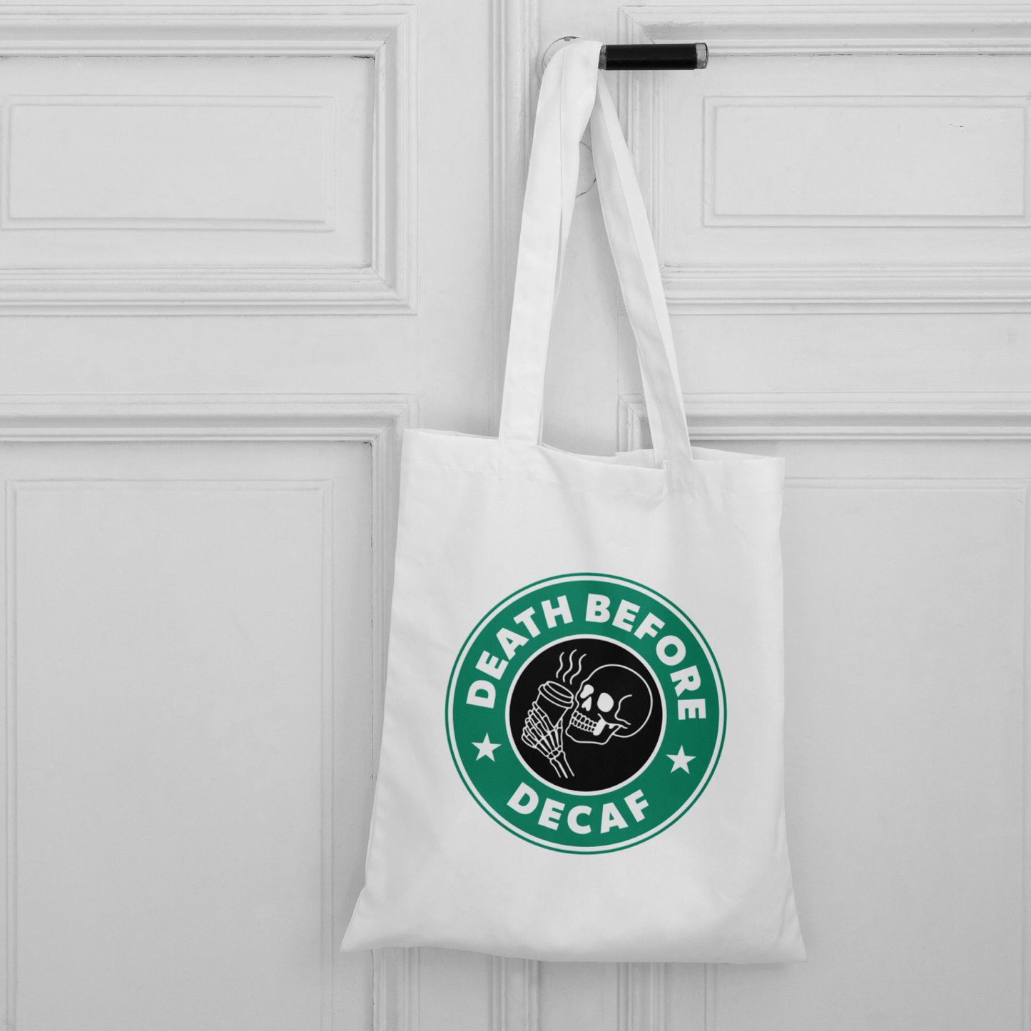 Death Before Decaf Fashion Tote Bag United Kingdom