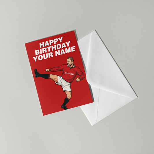 Eric Cantona Personalised Birthday Card