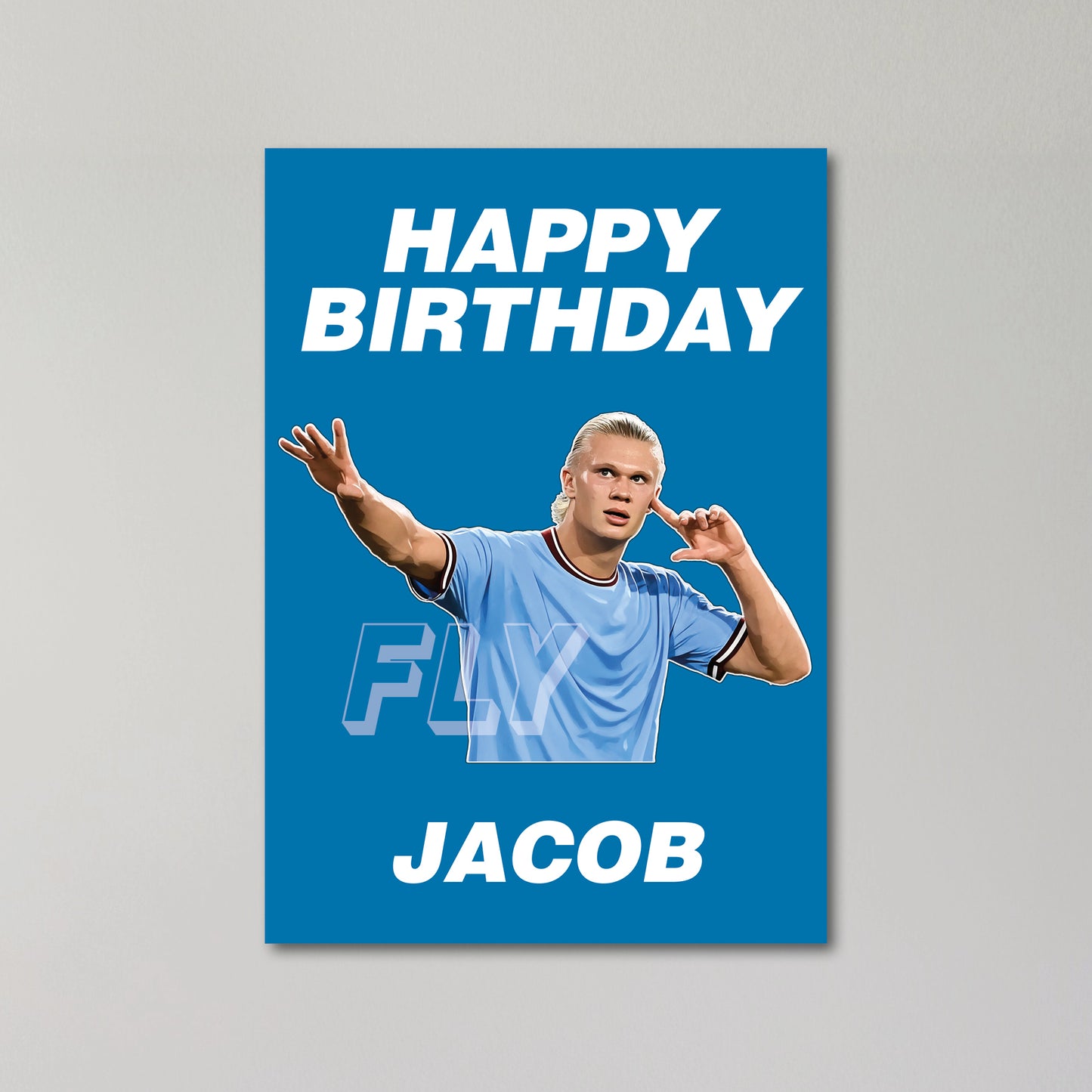Erling Haaland Personalised Birthday Card United Kingdom