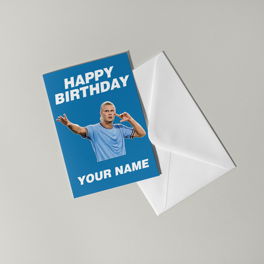 Erling Haaland Personalised Birthday Card