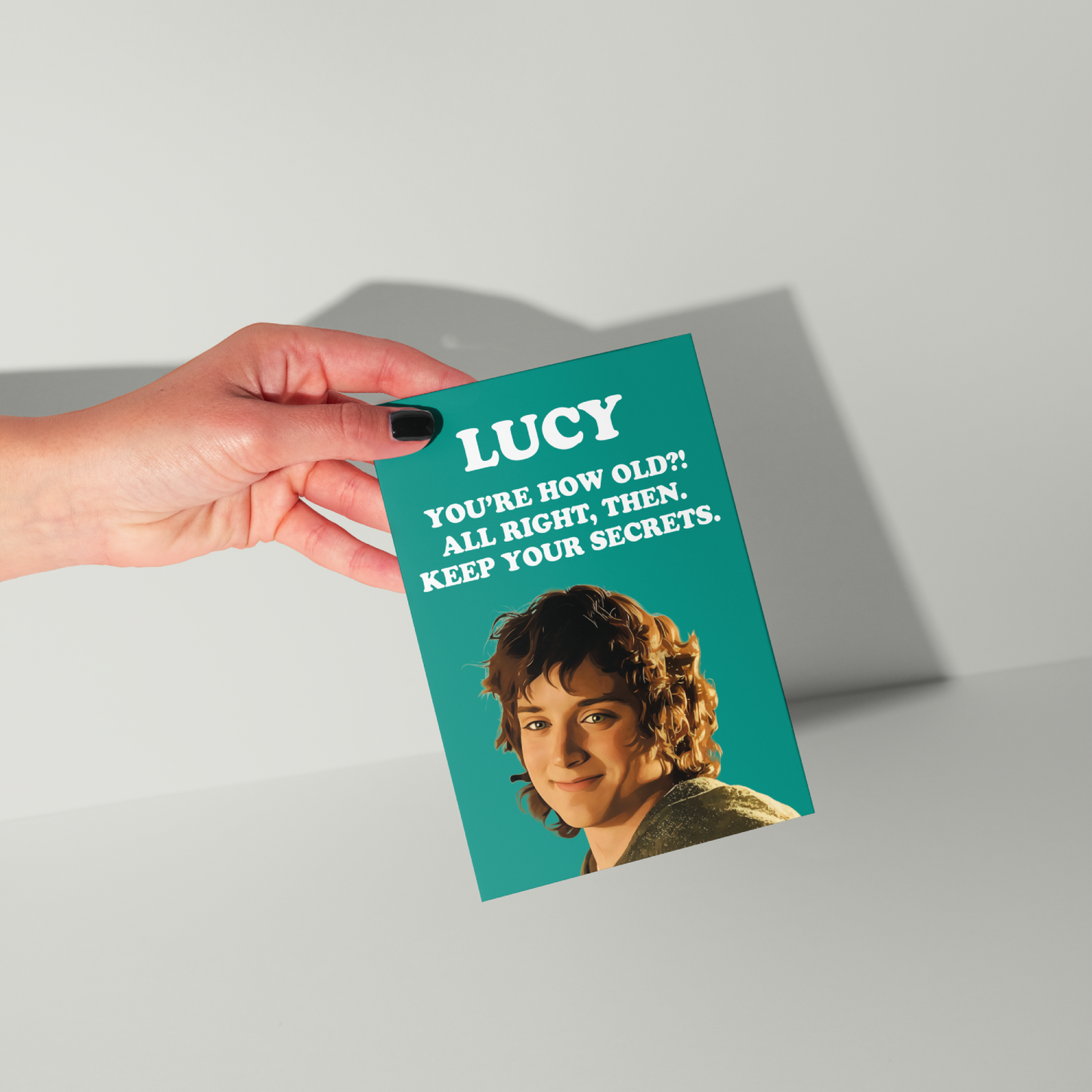 Frodo Baggins Personalised Birthday Card