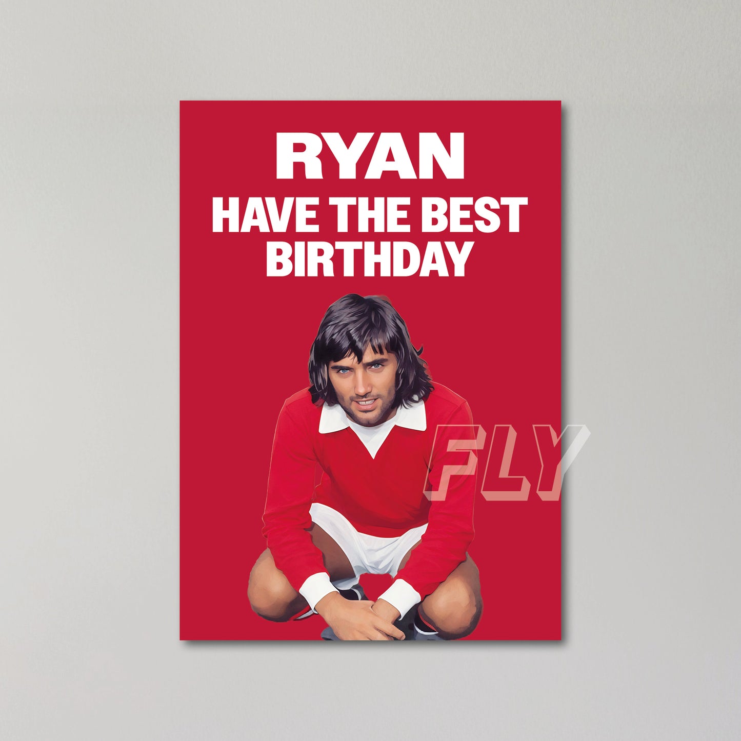 George Best Personalised Birthday Card United Kingdom