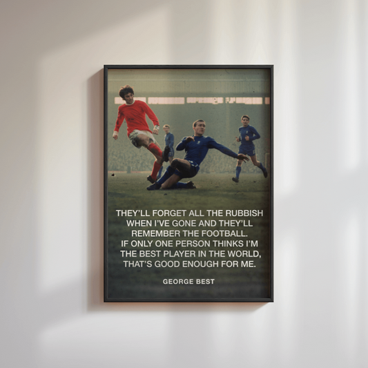 George Best Quote Poster