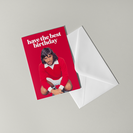 George Best Birthday Card