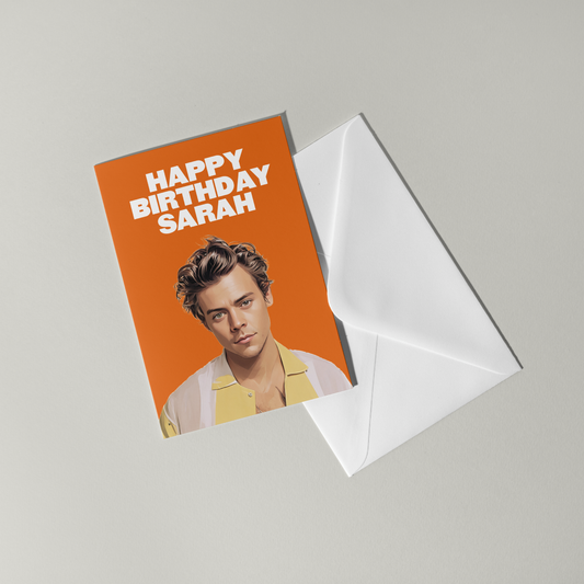 Harry Styles Personalised Birthday Card