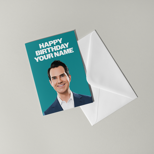 Jimmy Carr Personalised Birthday Card