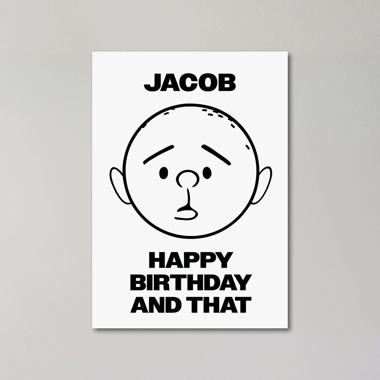 Karl Pilkington Personalised Birthday Card United Kingdom