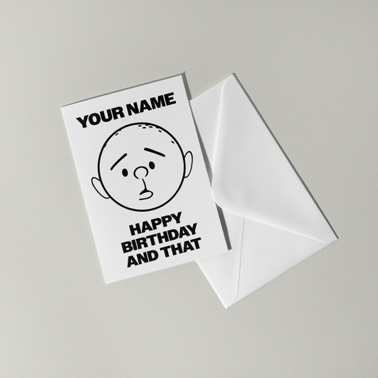 Karl Pilkington Personalised Birthday Card