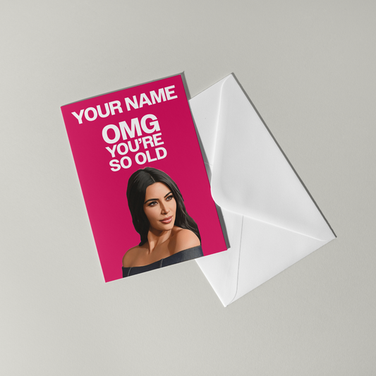 Kim Kardashian Personalised Birthday Card