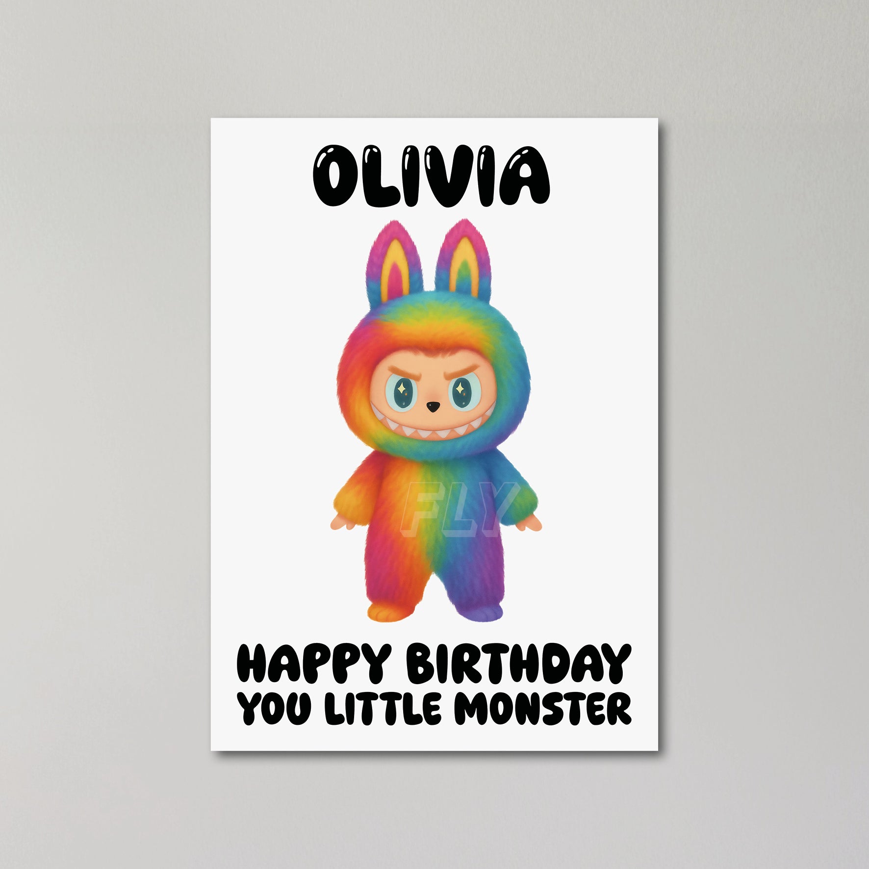 Labubu Personalised Birthday Card United Kingdom