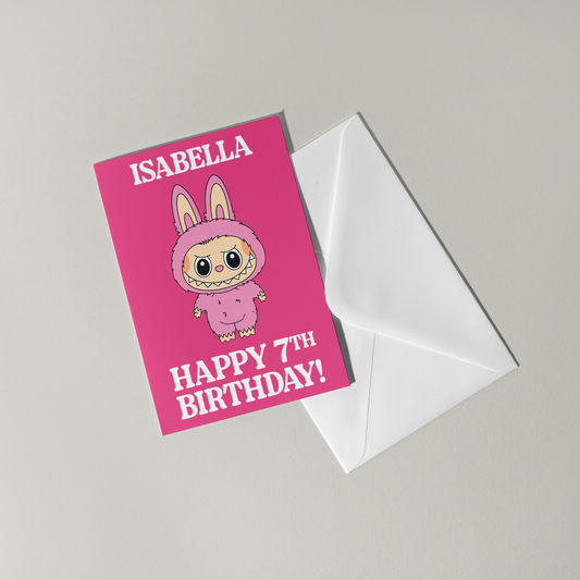 Labubu Personalised Birthday Card