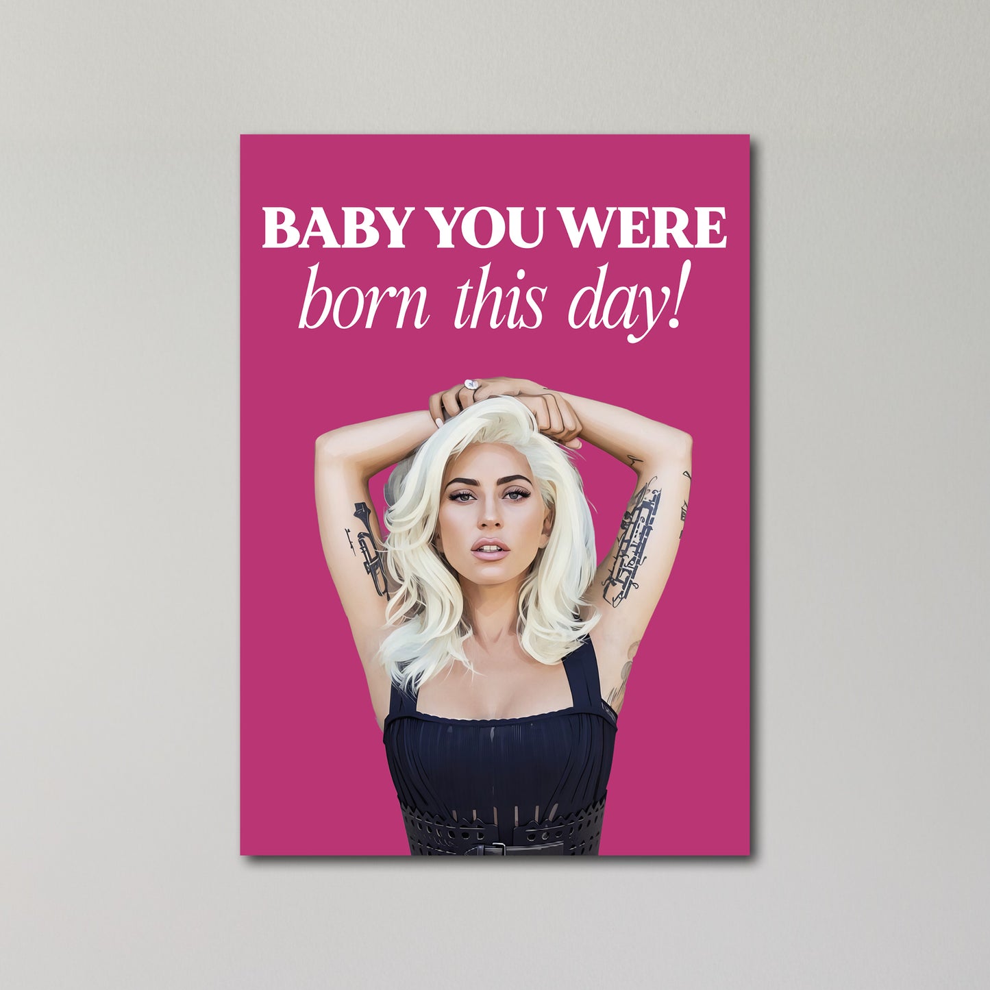 Lady Gaga Birthday Card
