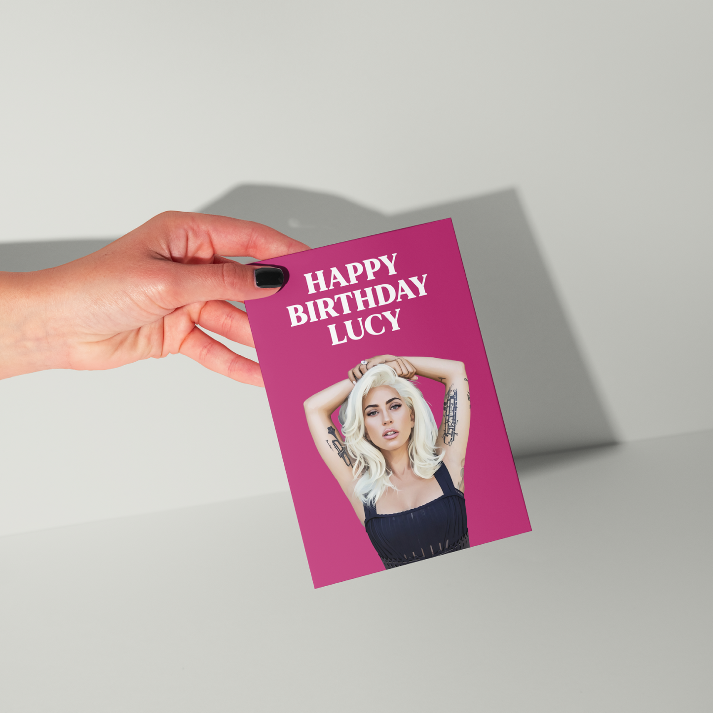 Lady Gaga Personalised Birthday Card UK