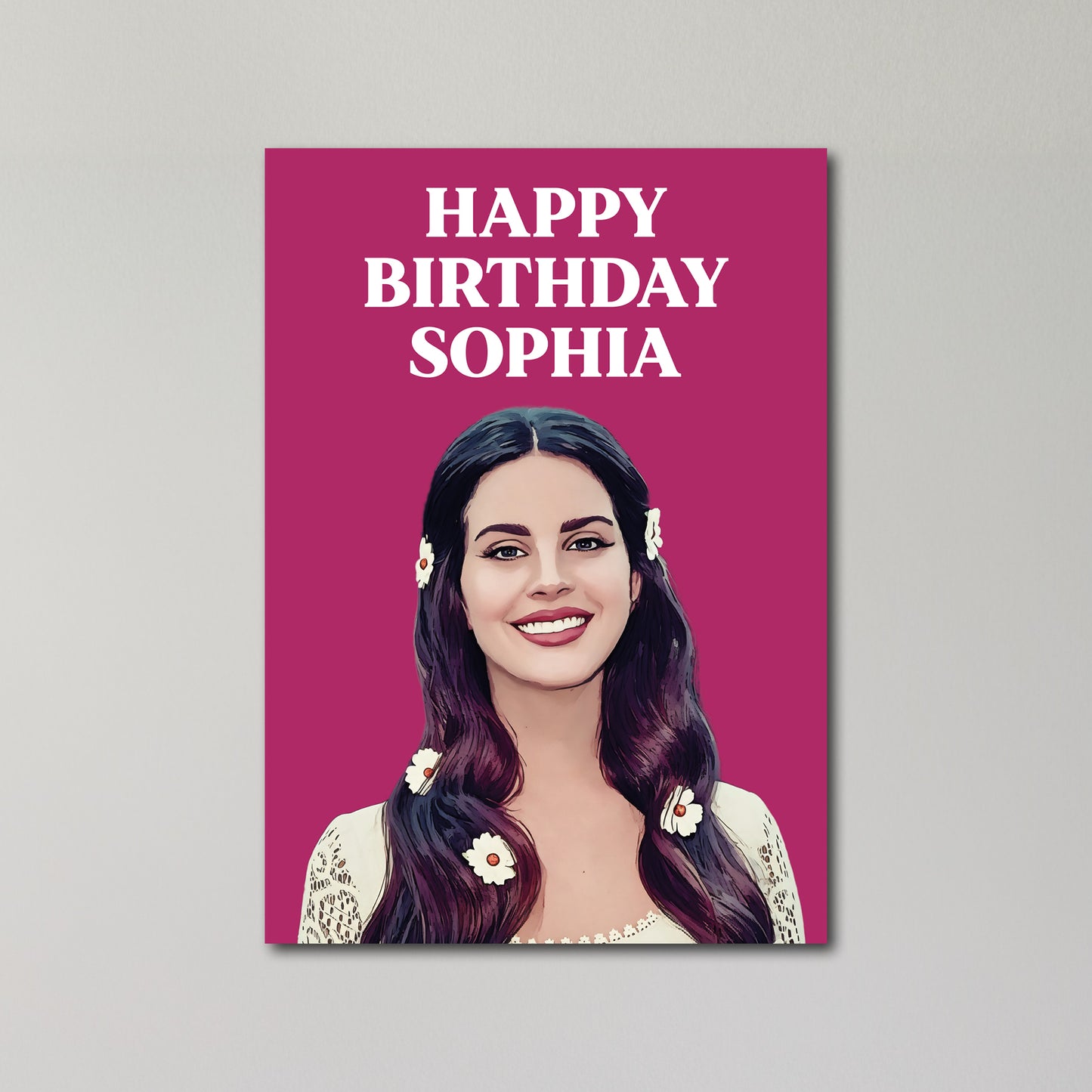 Lana Del Rey Personalised Birthday Card Fly Prints