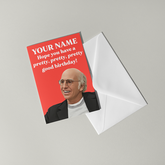 Larry David Personalised Birthday Card
