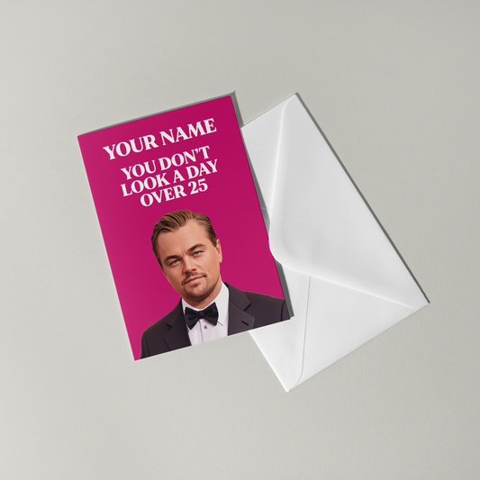 Leonardo DiCaprio Personalised Birthday Card