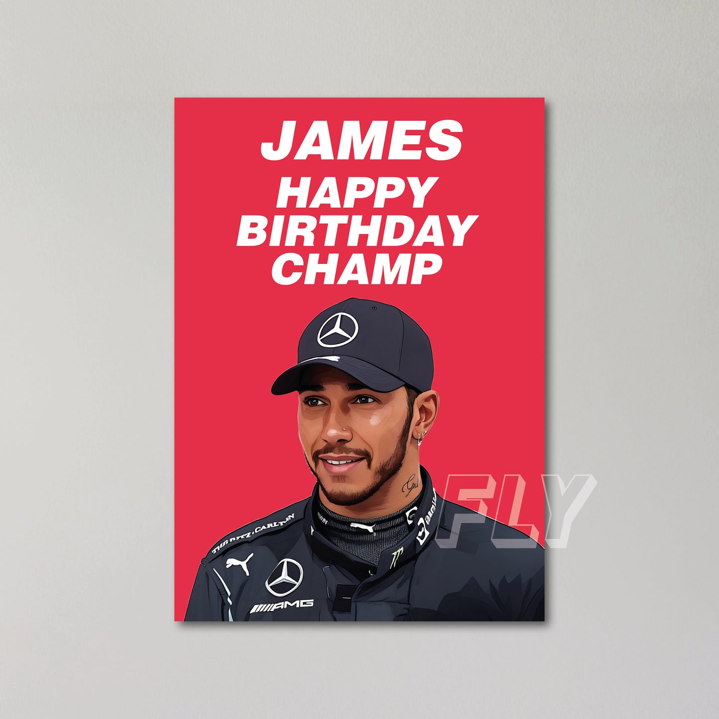 Lewis Hamilton Personalised Birthday Card United Kingdom