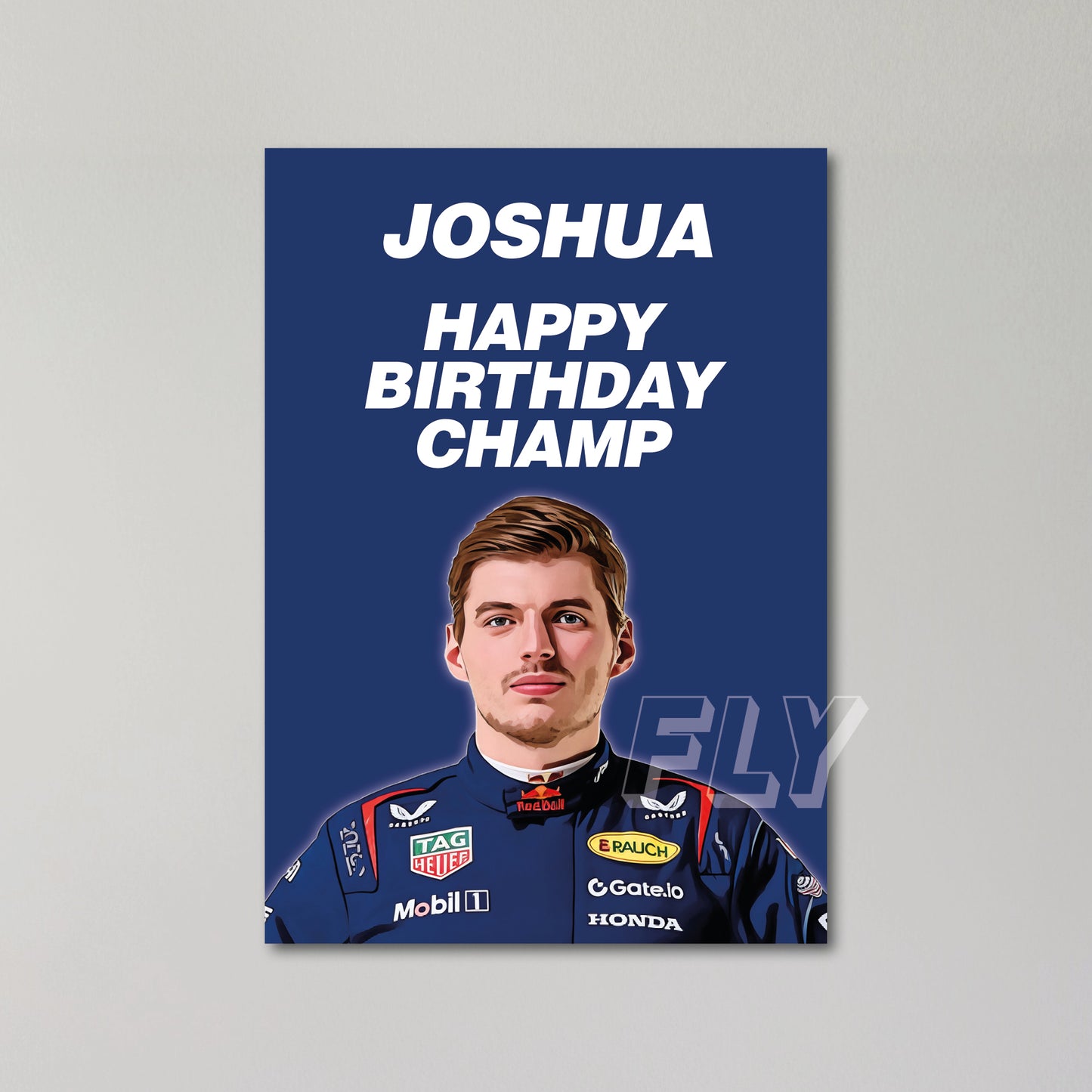 Max Verstappen Personalised Birthday Card United Kingdom