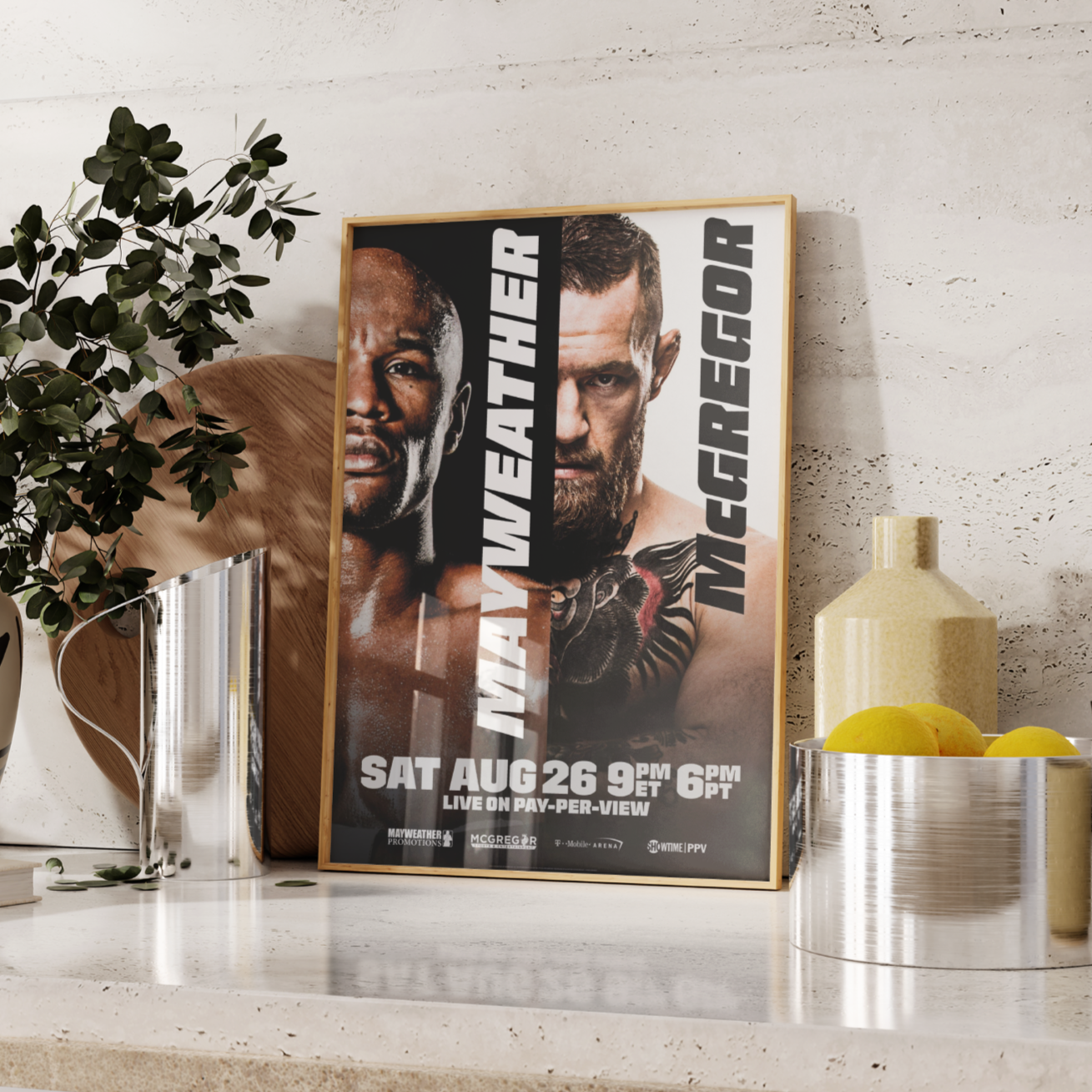 Floyd Mayweather vs Conor McGregor Boxing Poster UK