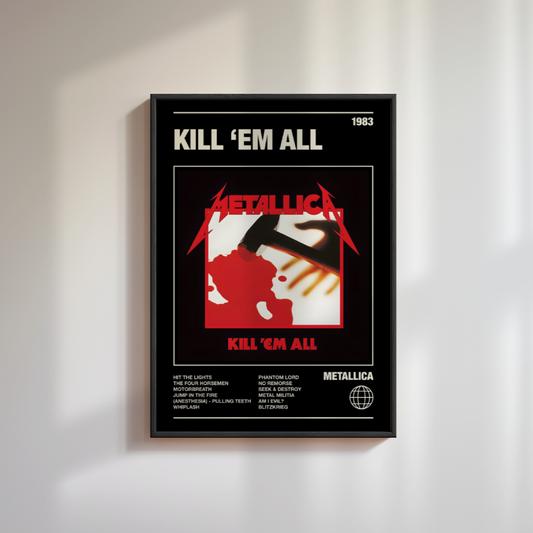 Metallica Kill Em All Album Poster