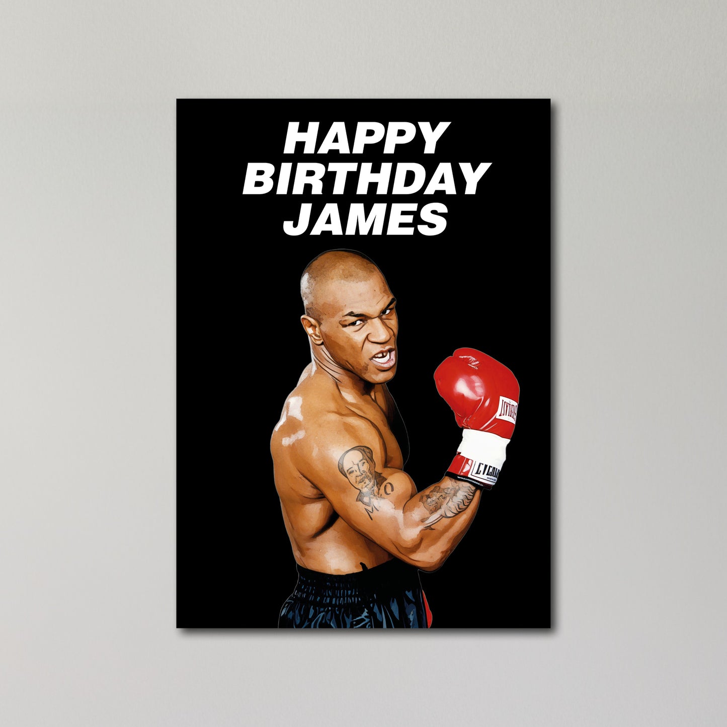 Mike Tyson Personalised Birthday Card A5