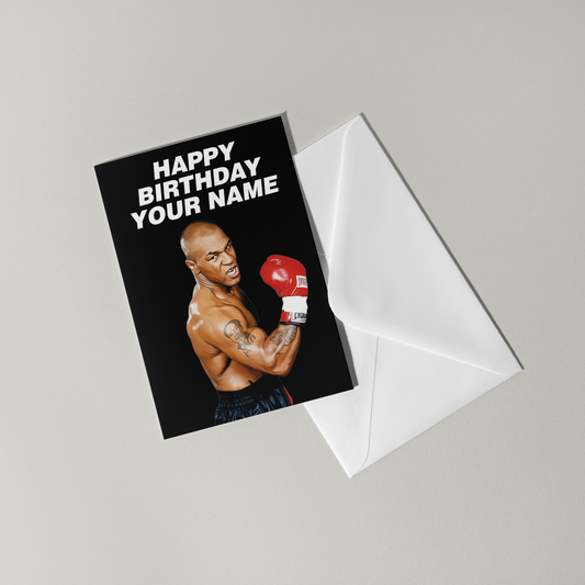 Mike Tyson Personalised Birthday Card