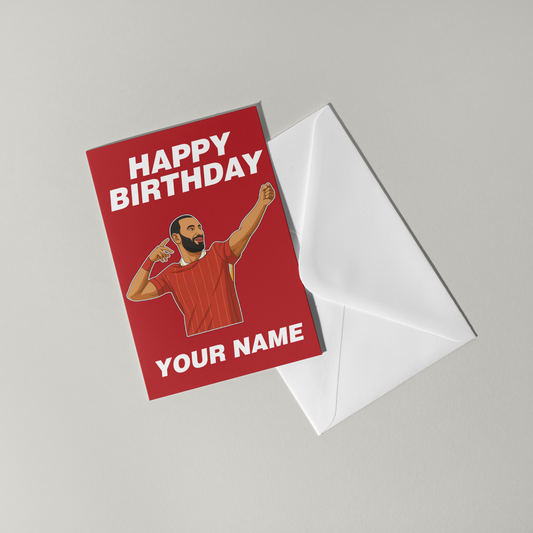 Mohamed Salah Personalised Birthday Card