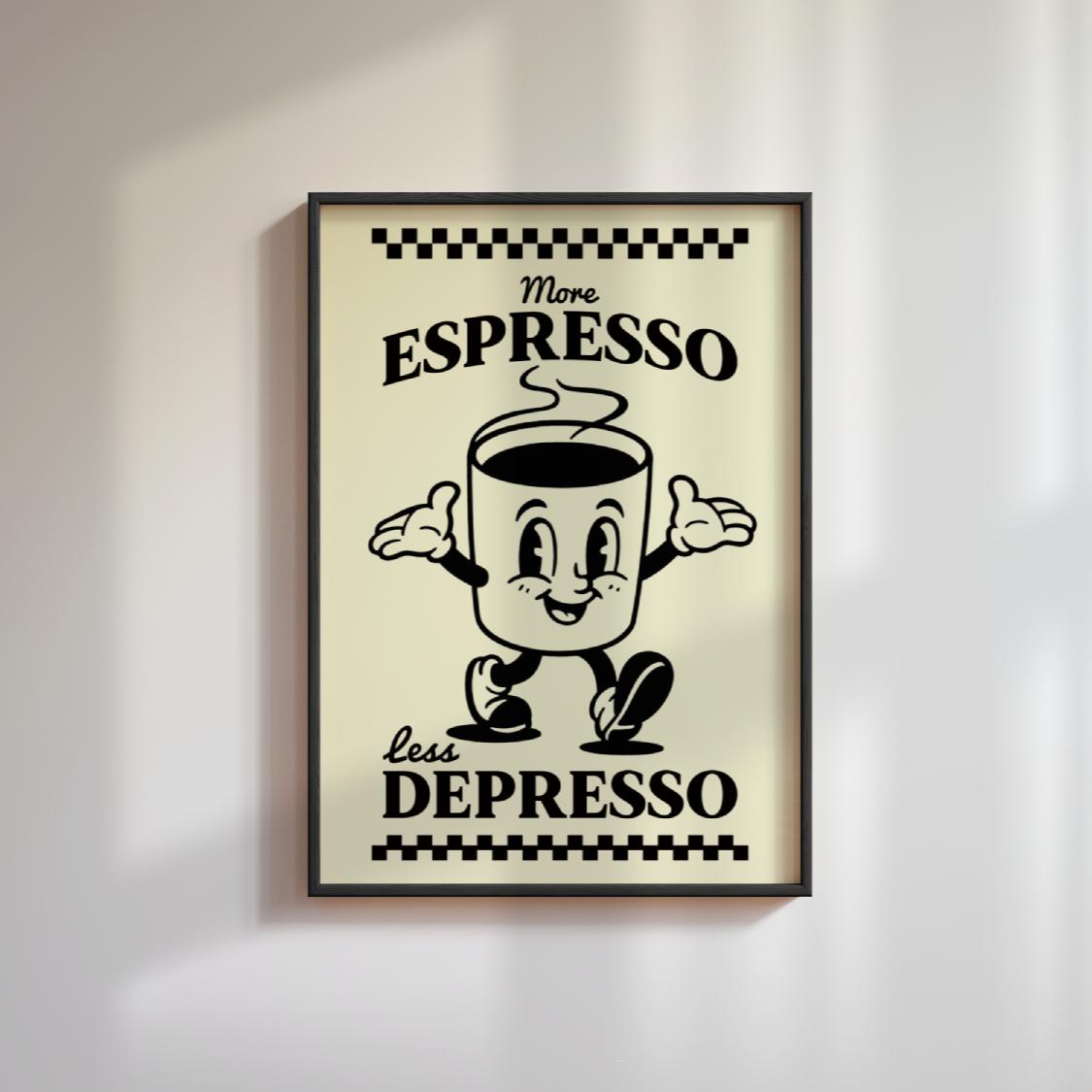 More Espresso Less Depresso Coffee Print